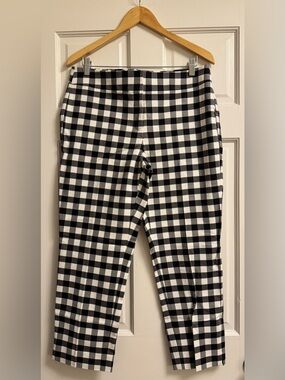 NWT Ann Taylor Gingham Pants (8)